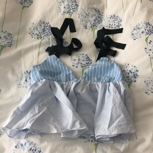 Zara Top with ribbon tie straps